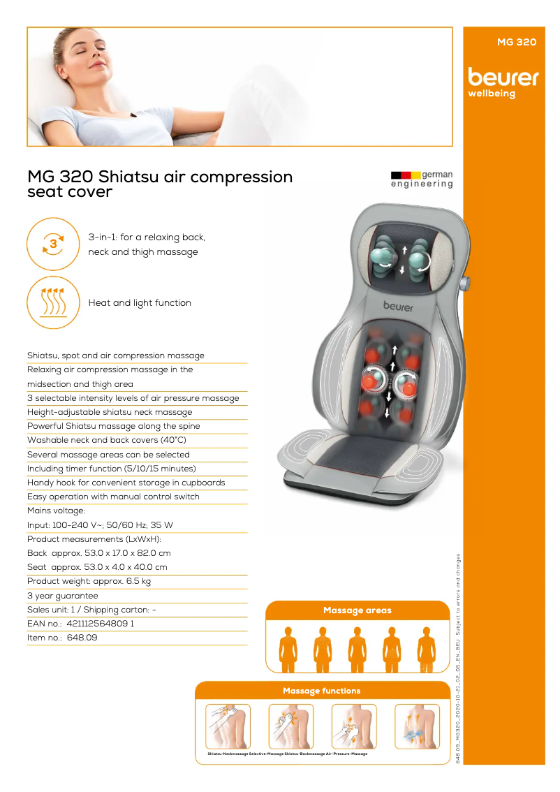 Imagen de la primera página del manual del dispositivo MG 320