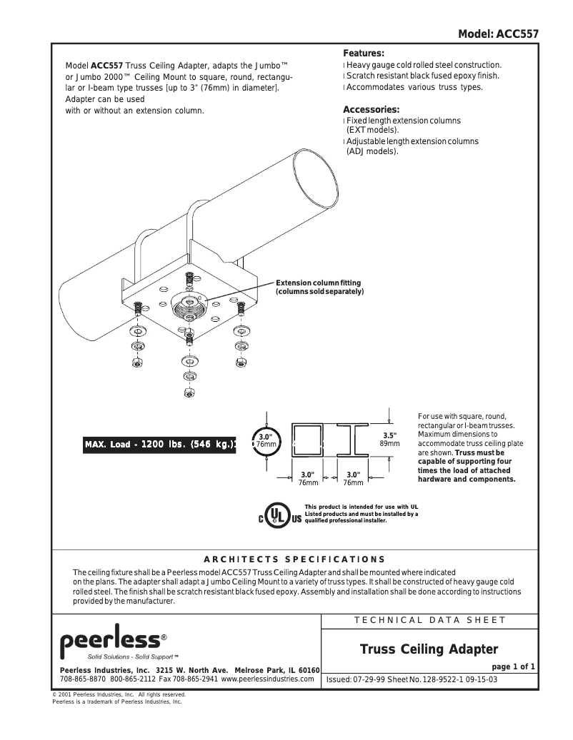 Imagen de la primera página del manual del dispositivo ACC557
