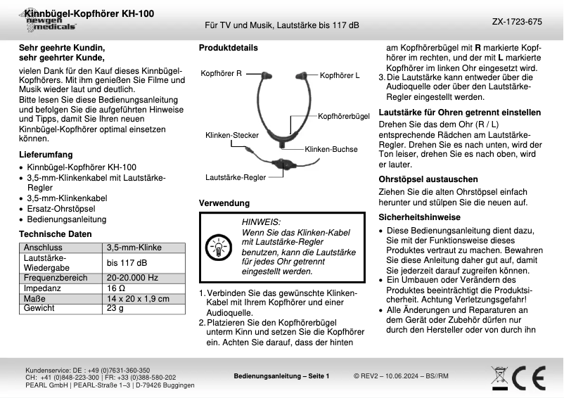 Página 1 del manual Manual de usuario Newgen Medicals KH-100