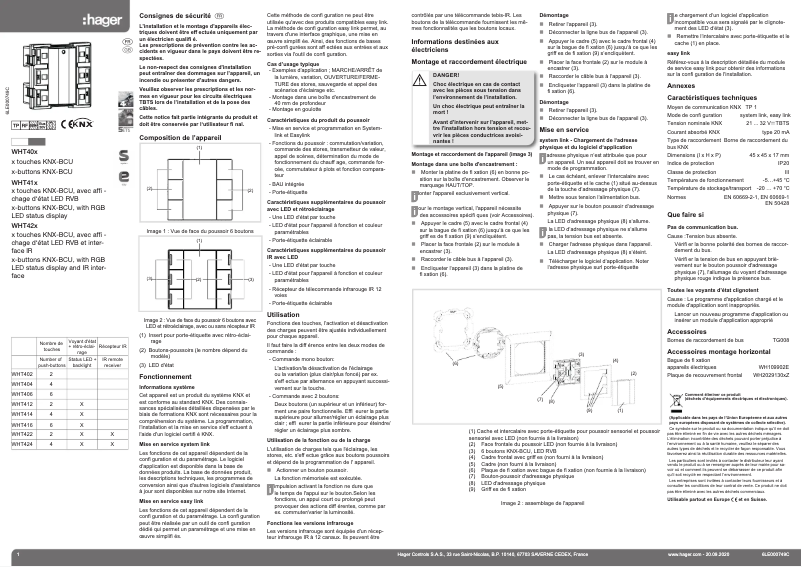 Imagen de la primera página del manual del dispositivo WHTP41600C