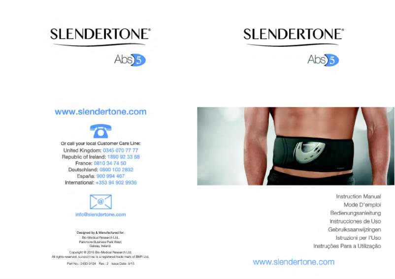 Página 1 del manual Manual de usuario Slendertone Abs5