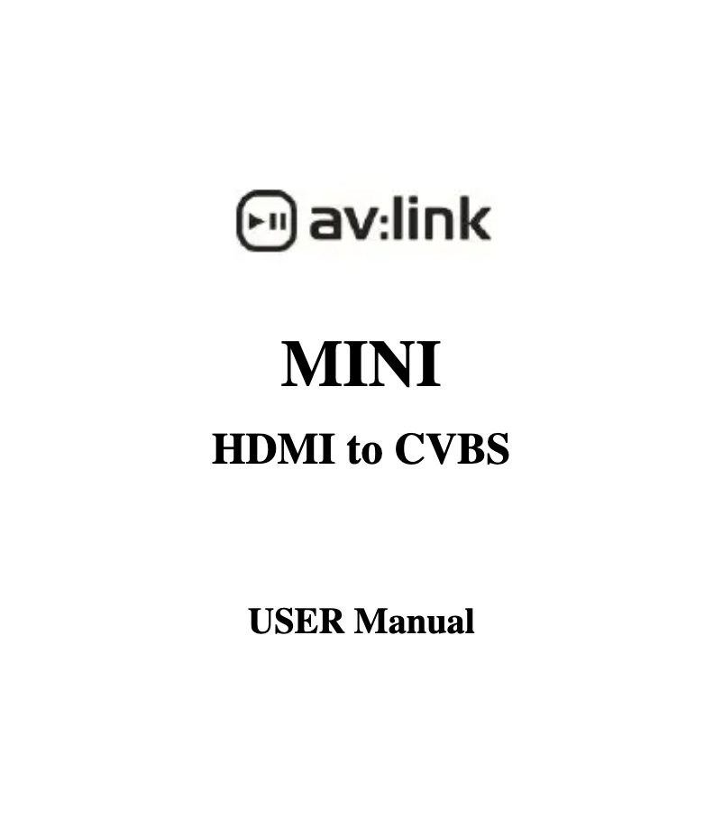 Página 1 del manual Manual de usuario AV:link AD-AUD31