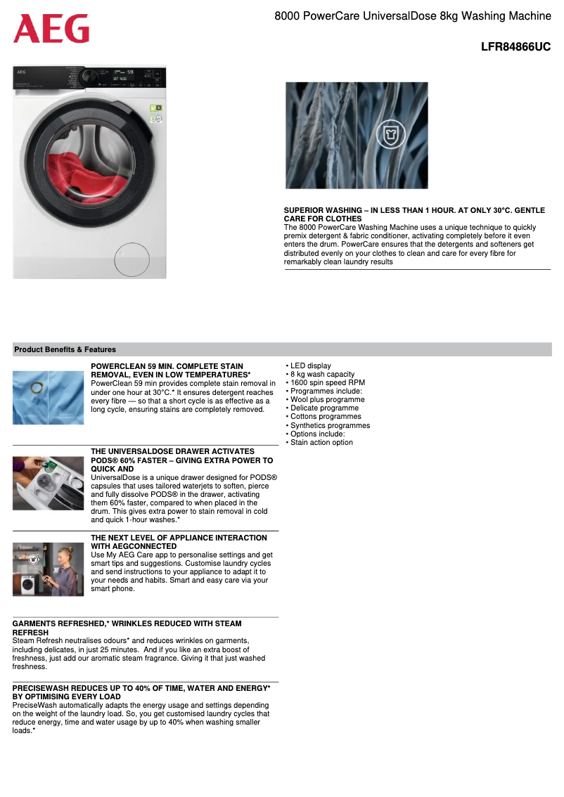 Imagen de la primera página del manual del dispositivo LFR84866UC