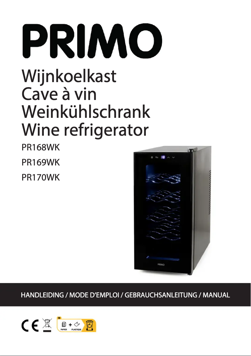 Imagen de la primera página del manual del dispositivo PR170WK