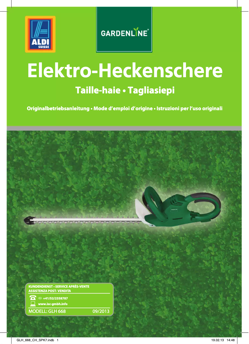 Página 1 del manual Manual de usuario Gardenline GLH 668