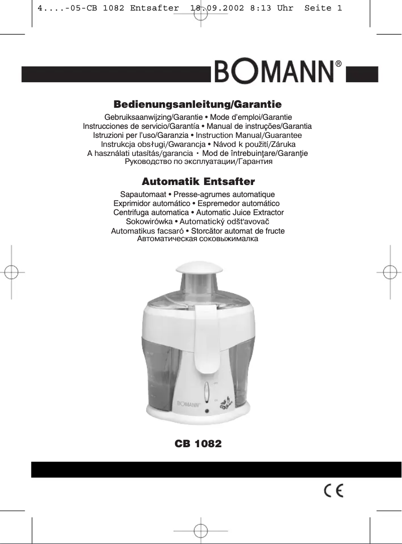 Página 1 del manual Manual de usuario Bomann CB 1082