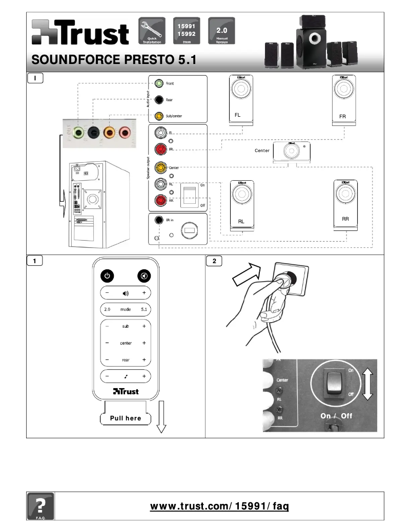 Página 1 del manual Manual de usuario Trust SoundForce Presto 5.1