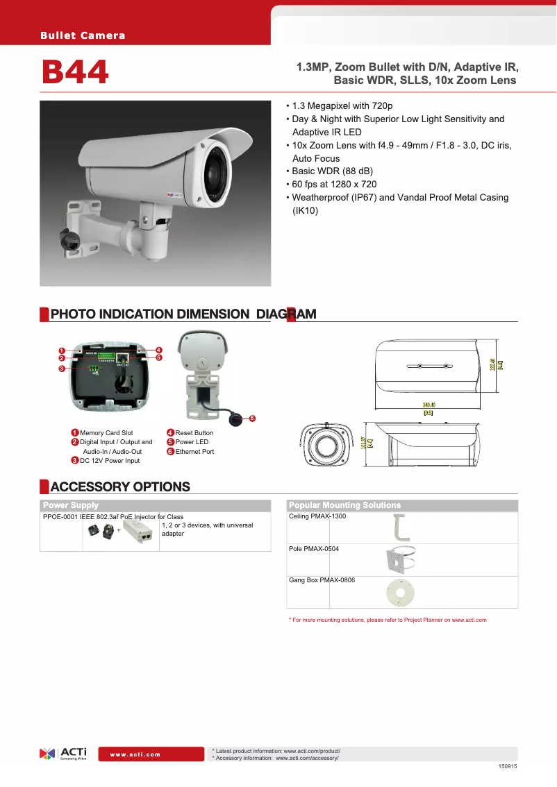Imagen de la primera página del manual del dispositivo B44