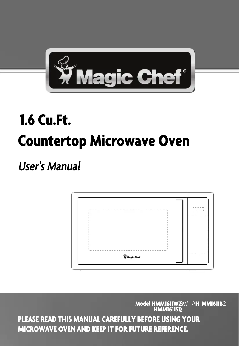 Página 1 del manual Manual de usuario Magic Chef HMM1611ST2