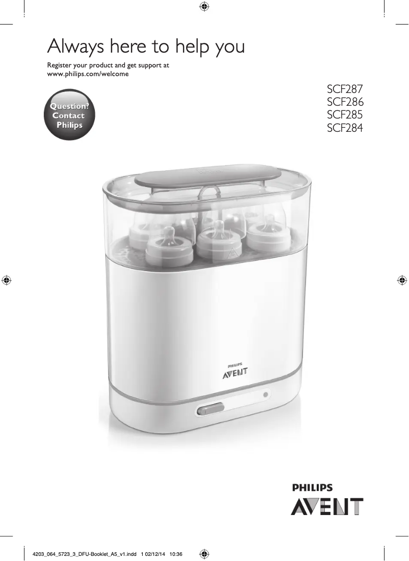 Página nº 1 - Manual de usuario Philips Avent SCF284