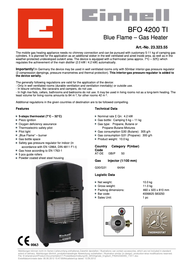 Página 1 del manual Manual de usuario Einhell BFO 4200 TI