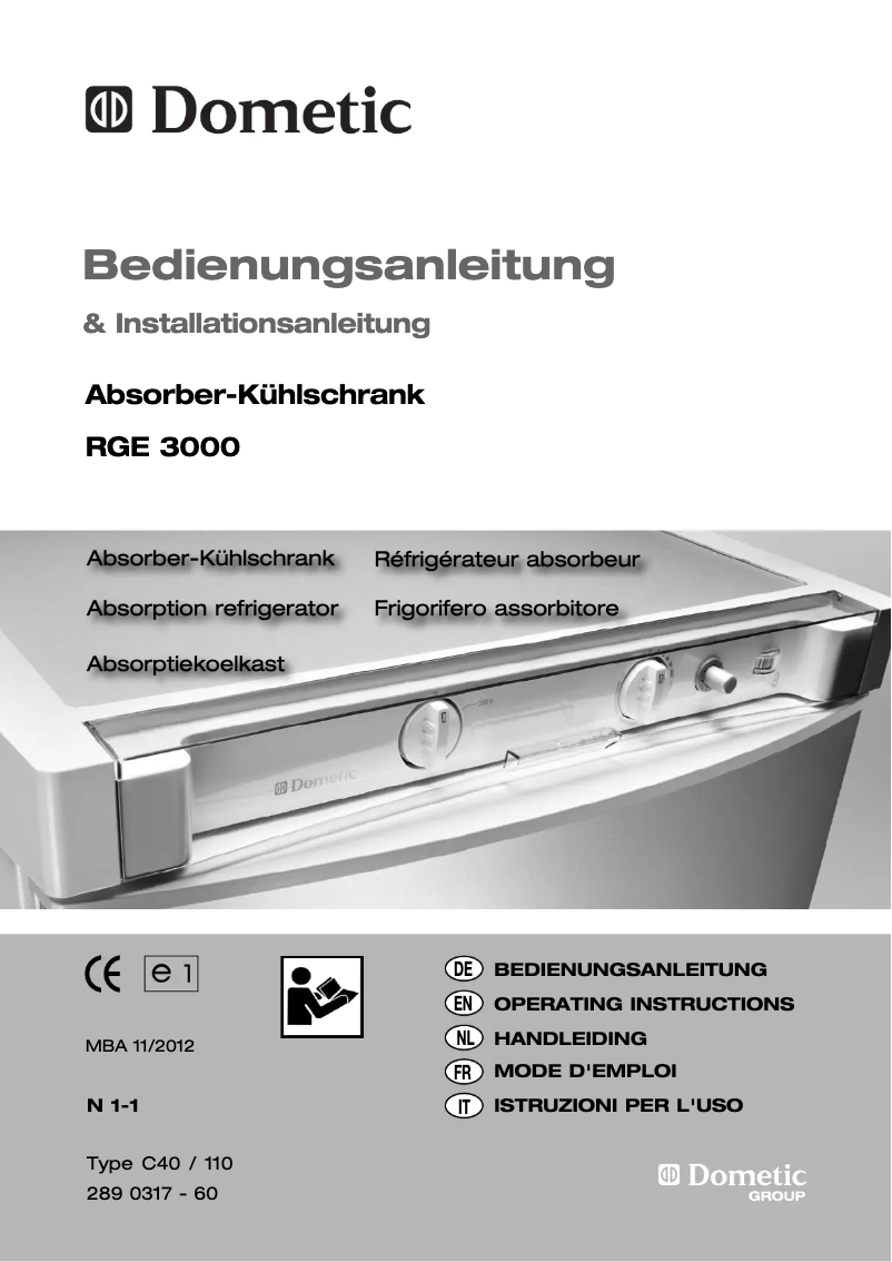 Página nº 1 - Manual de usuario Dometic RGE 3000