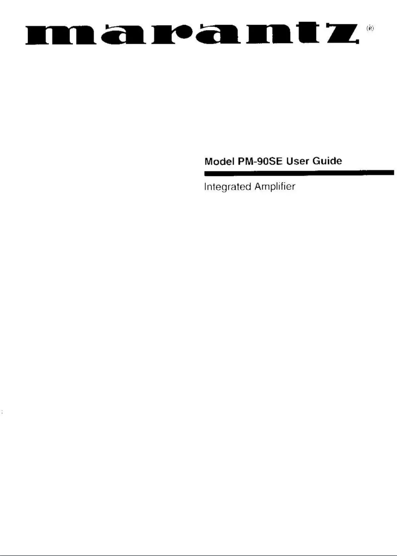 Página 1 del manual Manual de usuario Marantz PM-90 SE