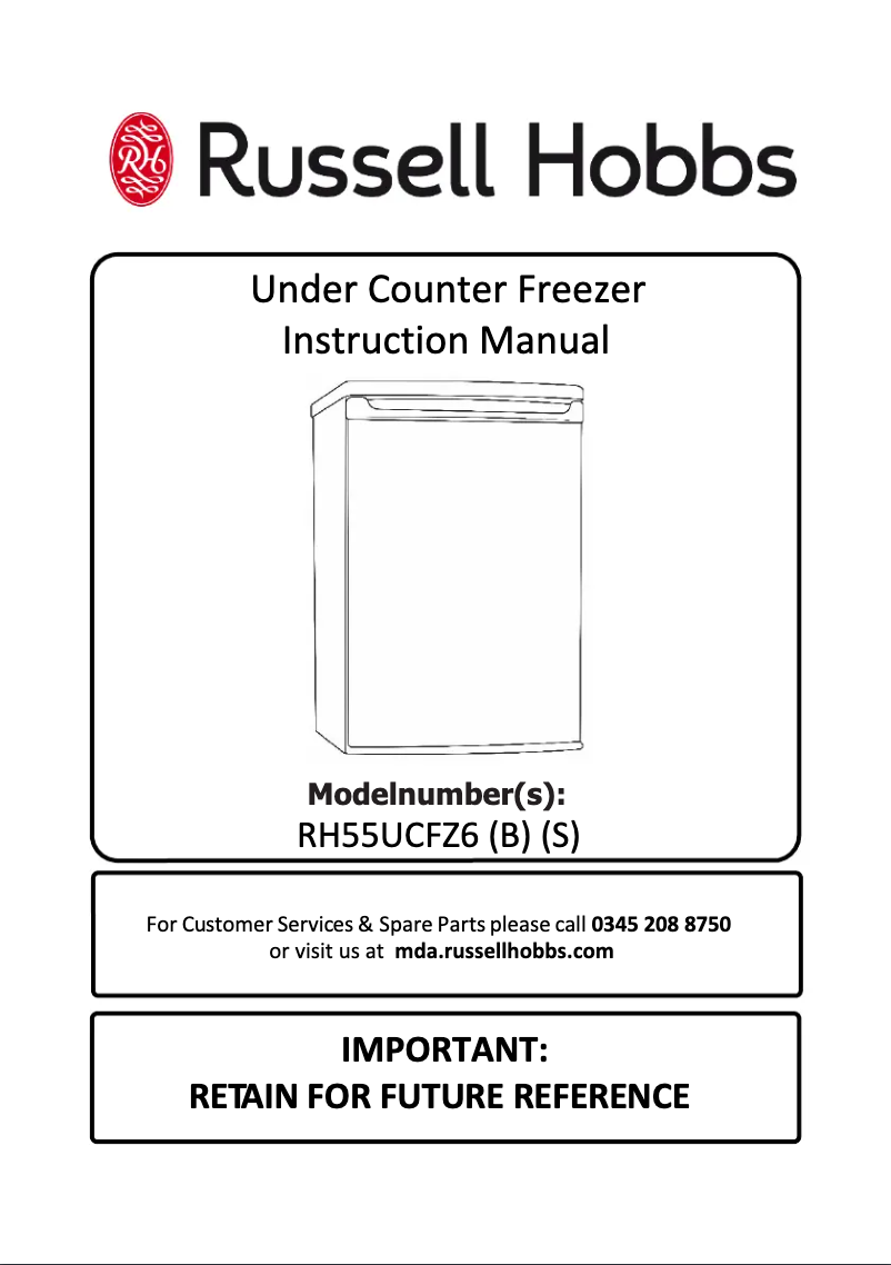 Imagen de la primera página del manual del dispositivo RH55UCFZ6B