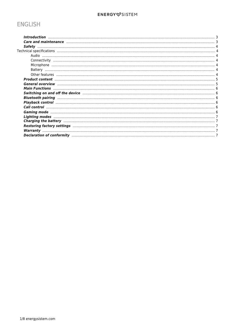 Imagen de la primera página del manual del dispositivo ESG 6