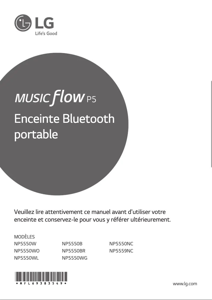Imagen de la primera página del manual del dispositivo NP5550WL