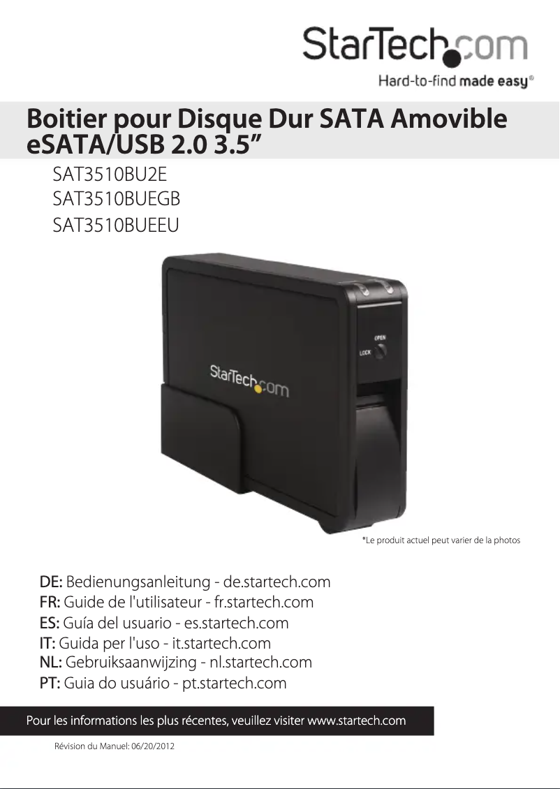 Imagen de la primera página del manual del dispositivo SAT3510BU2E
