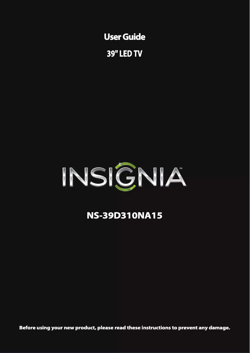 Página 1 del manual Manual de usuario Insignia NS-39D310NA15