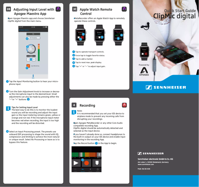 Página 1 del manual Manual de usuario Sennheiser ClipMic Digital