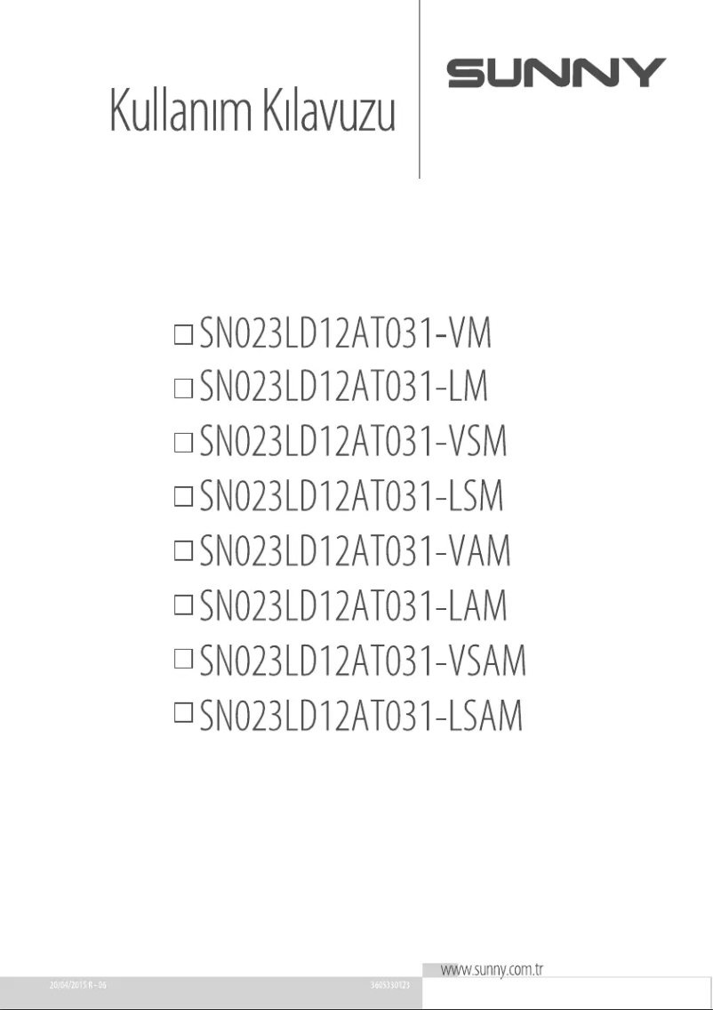 Imagen de la primera página del manual del dispositivo SN023LD12AT031-VSM