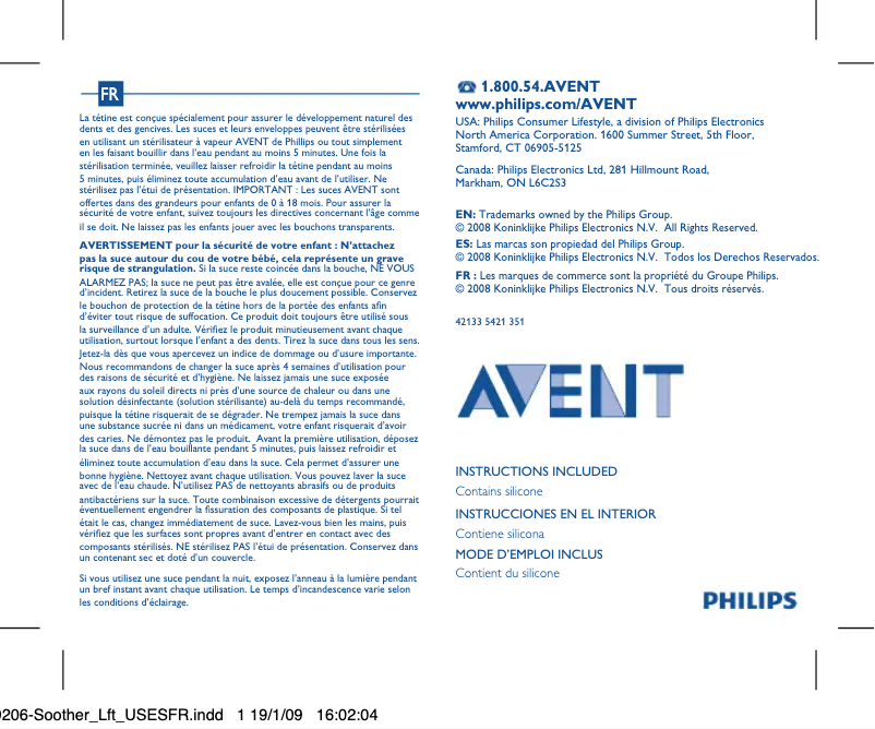 Página 1 del manual Manual de usuario Philips AVENT SCF174