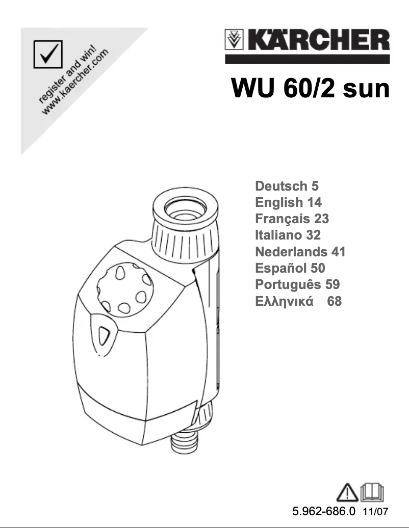 Página 1 del manual Manual de usuario Kärcher WU 60/2