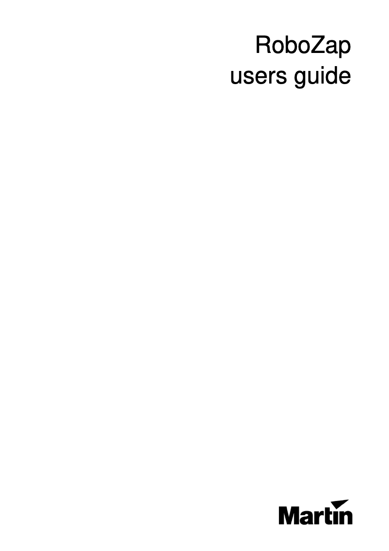 Imagen de la primera página del manual del dispositivo RoboZap