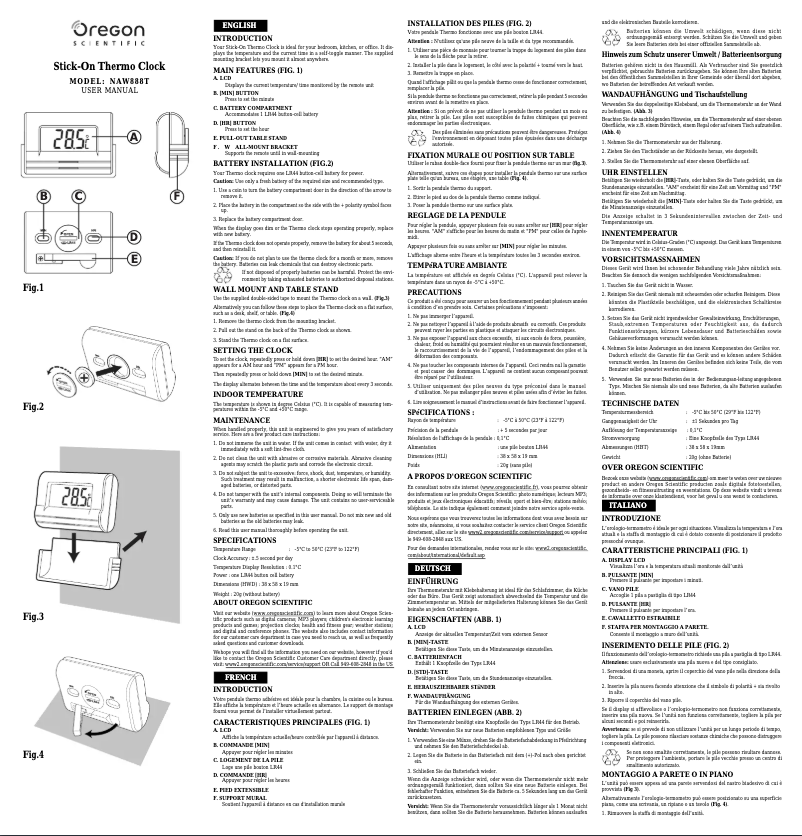 Página nº 1 - Manual de usuario Oregon Scientific NAW888T
