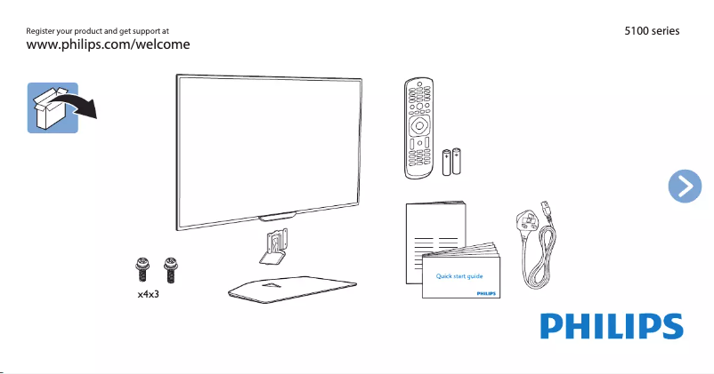 Imagen de la primera página del manual del dispositivo 43PFD5100
