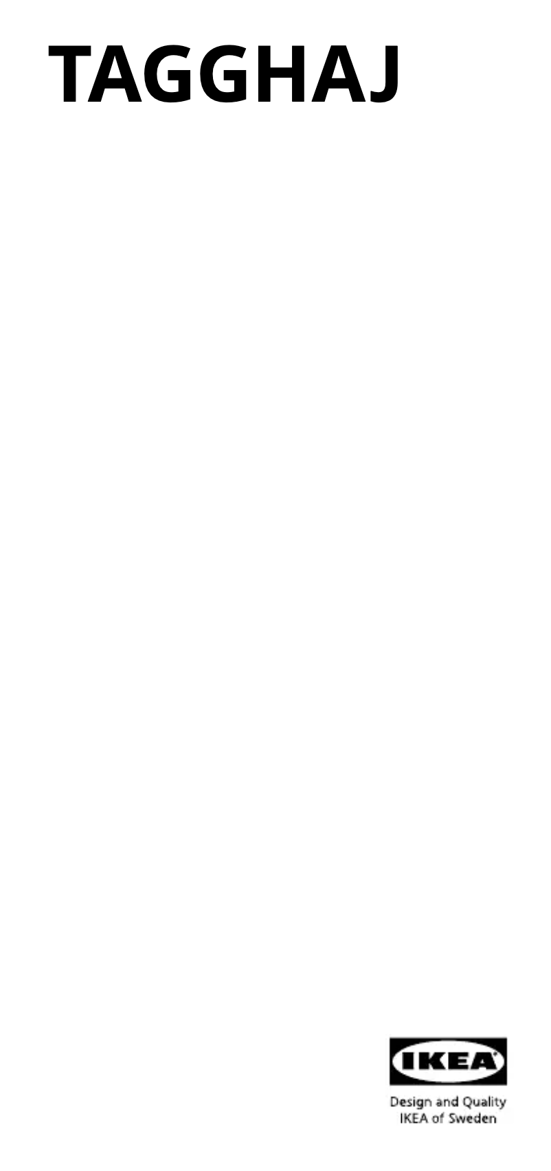 Página 1 del manual Manual de usuario Ikea TAGGHAJ 005.450.39