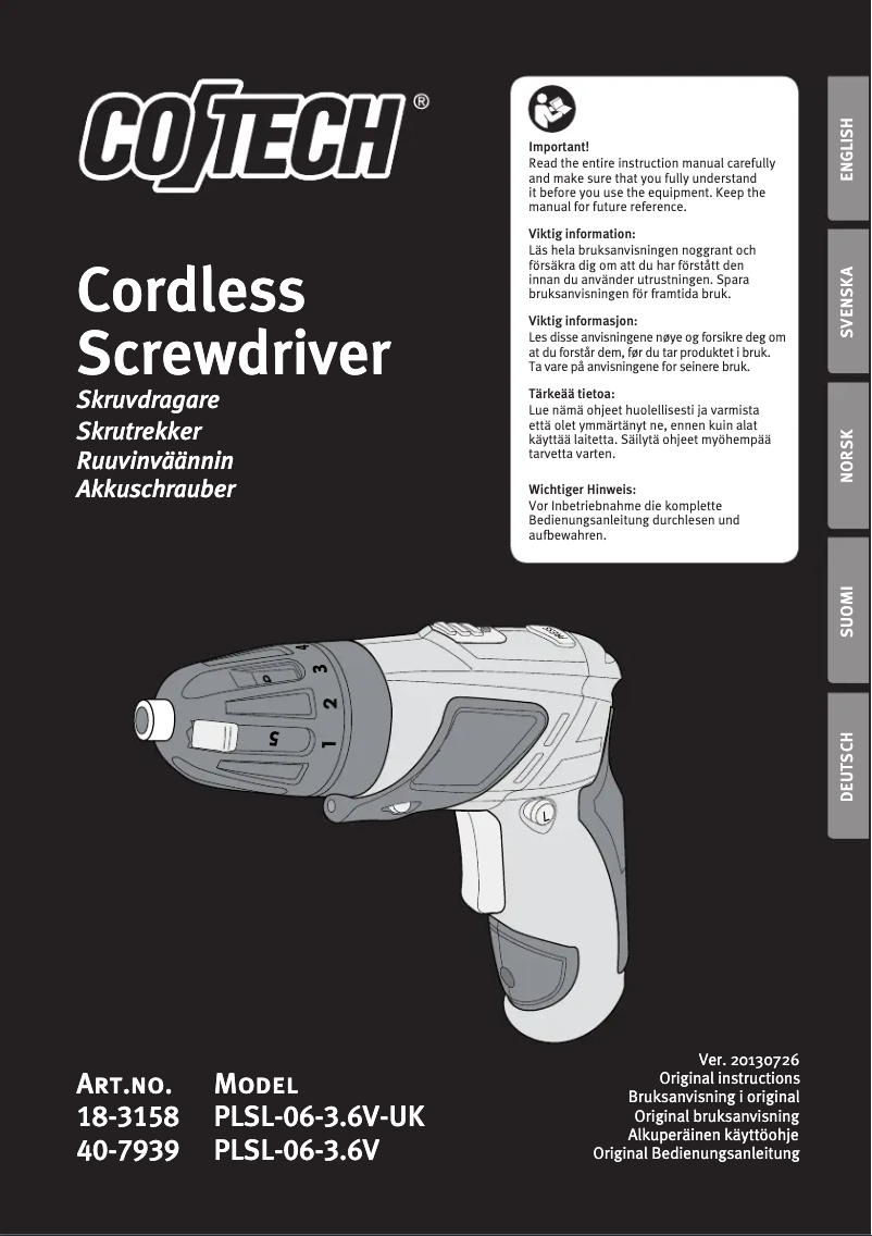 Página 1 del manual Manual de usuario Cotech TSL-06A