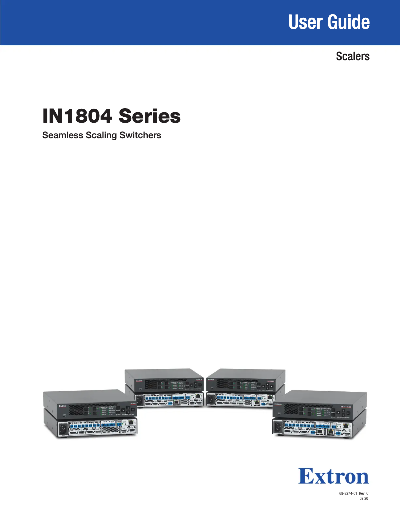Página 1 del manual Manual de usuario Extron IN1804