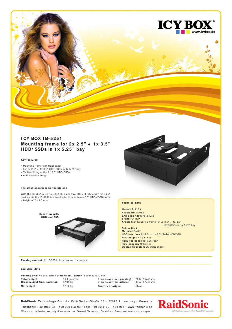 Imagen de la primera página del manual del dispositivo IB-5251