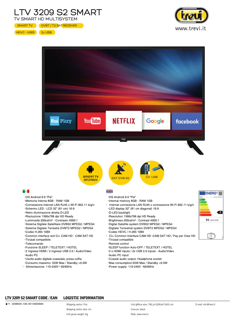 Imagen de la primera página del manual del dispositivo LTV 3209 S2 Smart