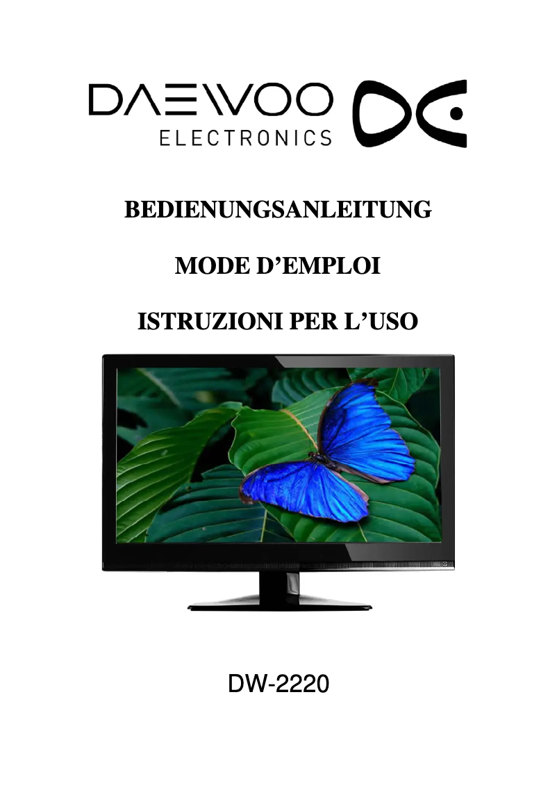 Página 1 del manual Manual de usuario Daewoo DW-2220