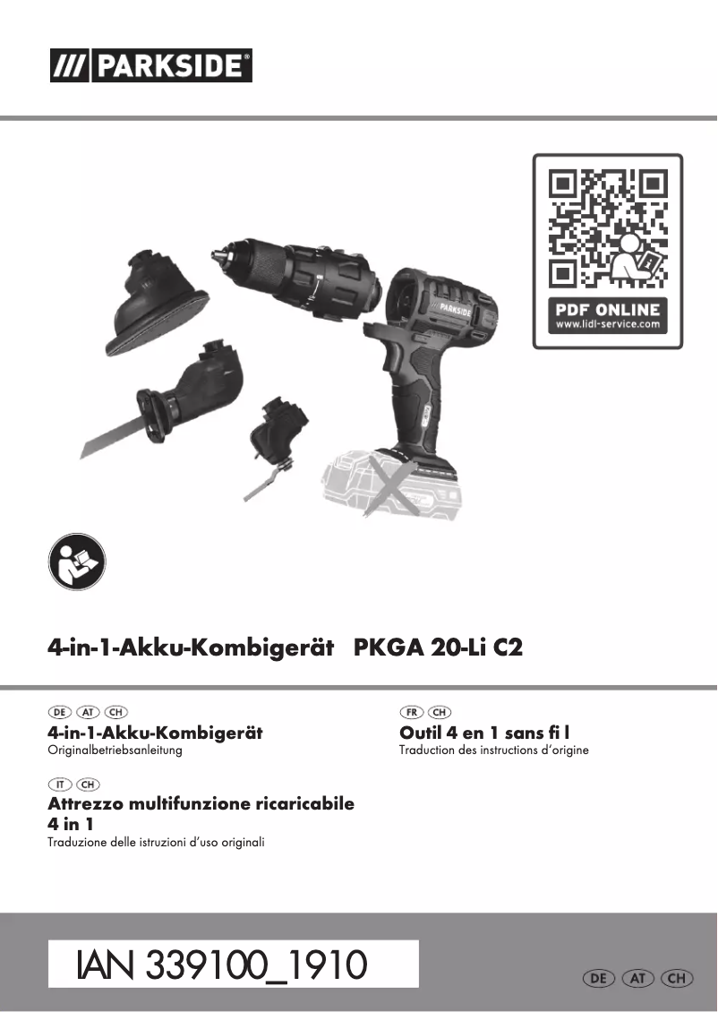 Imagen de la primera página del manual del dispositivo PABH 20-Li B2