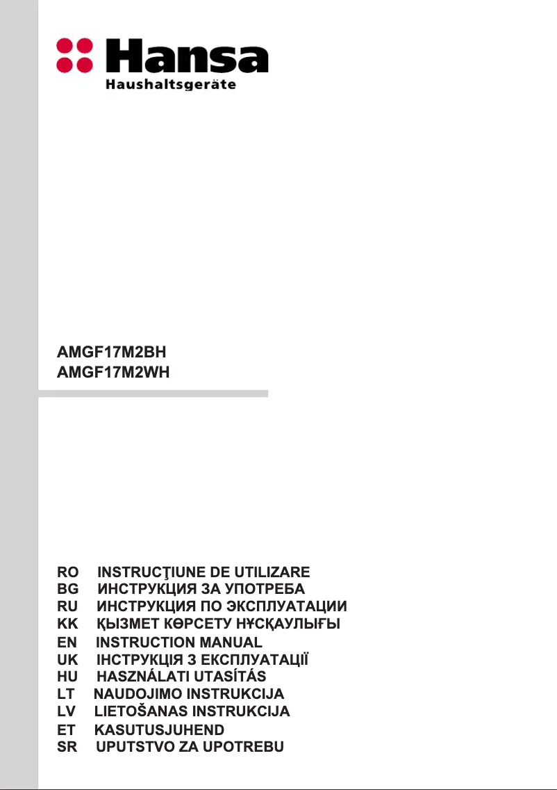 Imagen de la primera página del manual del dispositivo AMGF17M2WH