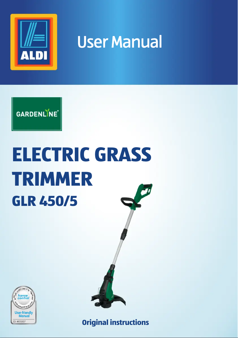 Imagen de la primera página del manual del dispositivo GLR 450/5