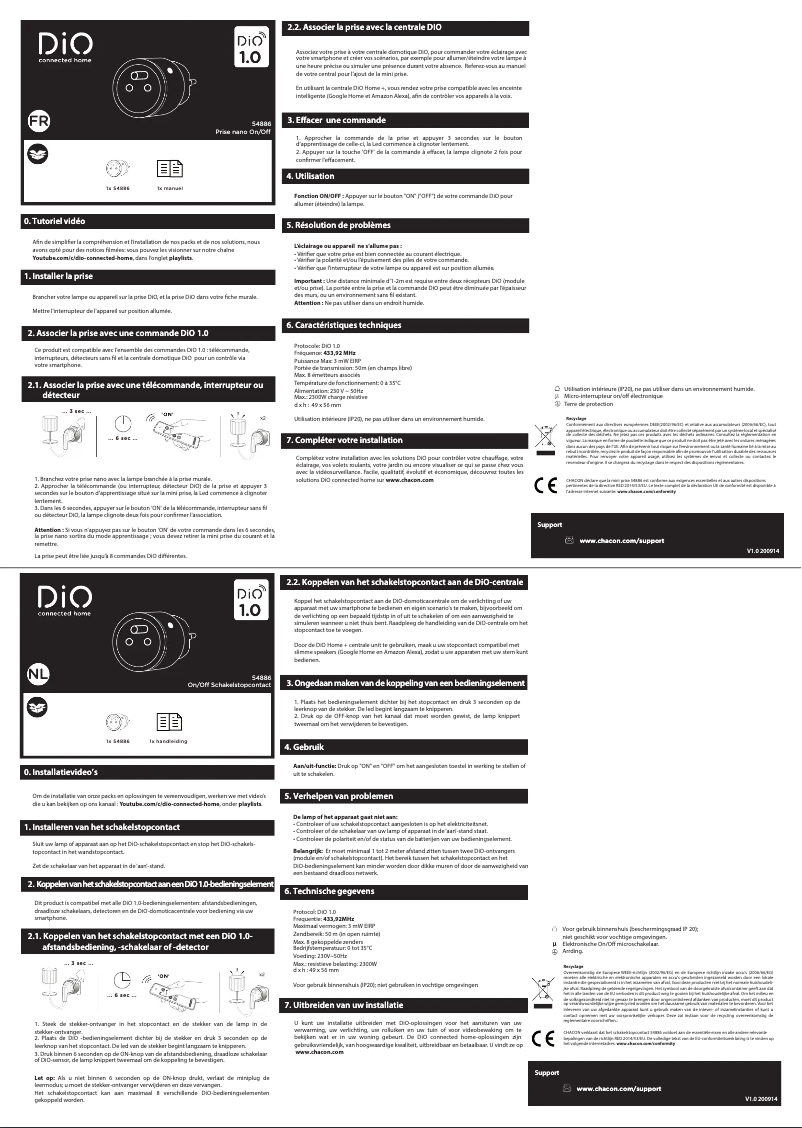 Imagen de la primera página del manual del dispositivo 54886