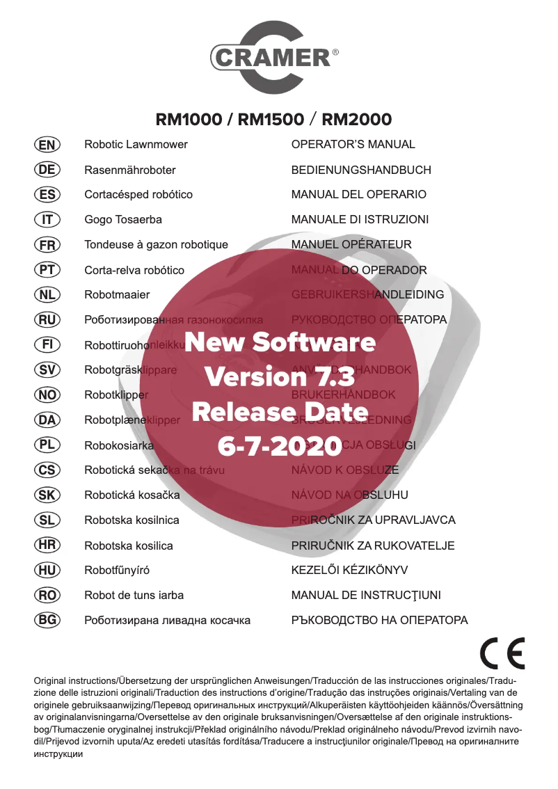 Imagen de la primera página del manual del dispositivo RM1000