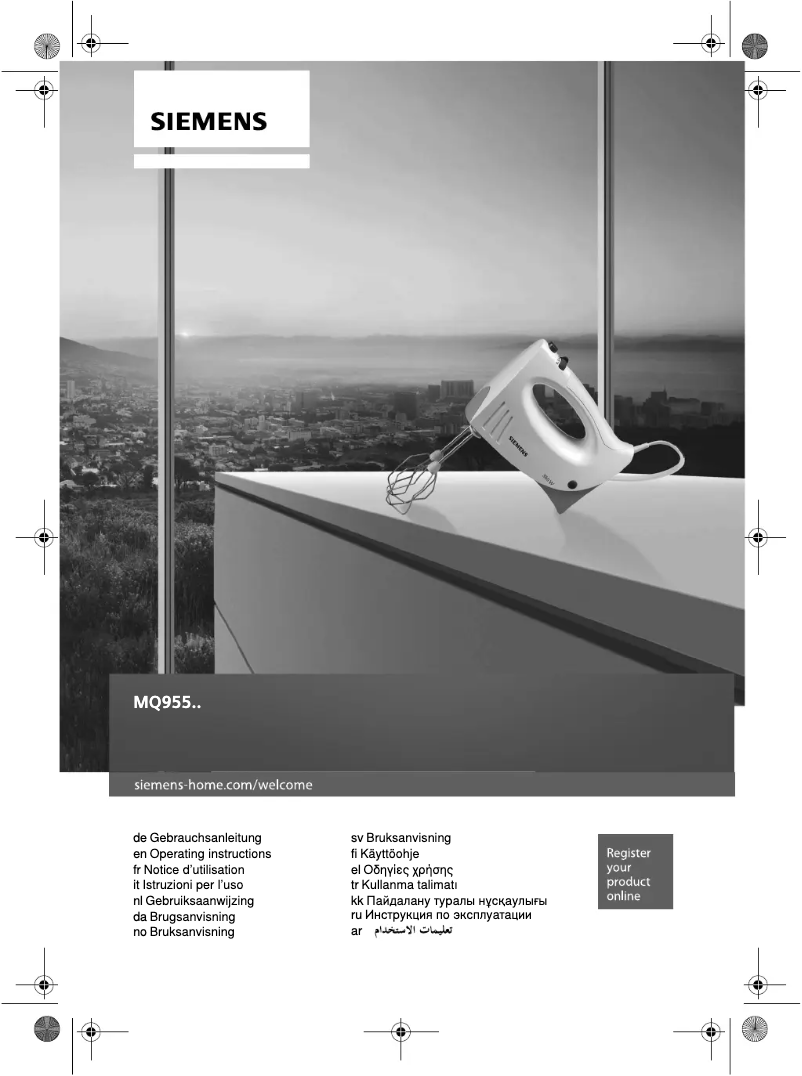 Página 1 del manual Manual de usuario Siemens MQ95530N