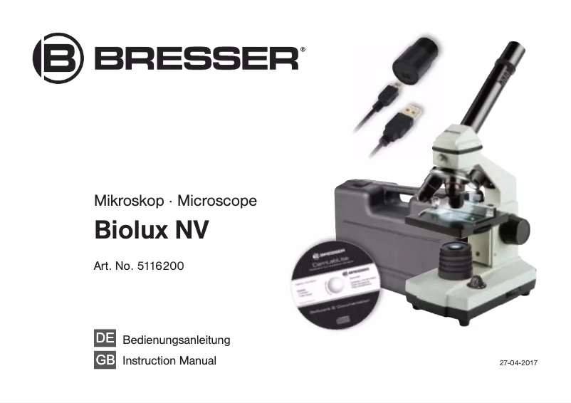 Página 1 del manual Manual de usuario Bresser Biolux NV