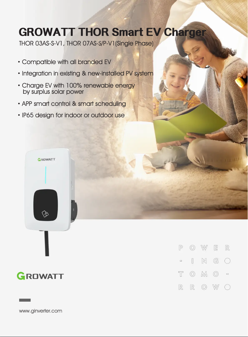 Página 1 del manual Ficha técnica Growatt THOR 03AS-S-V1