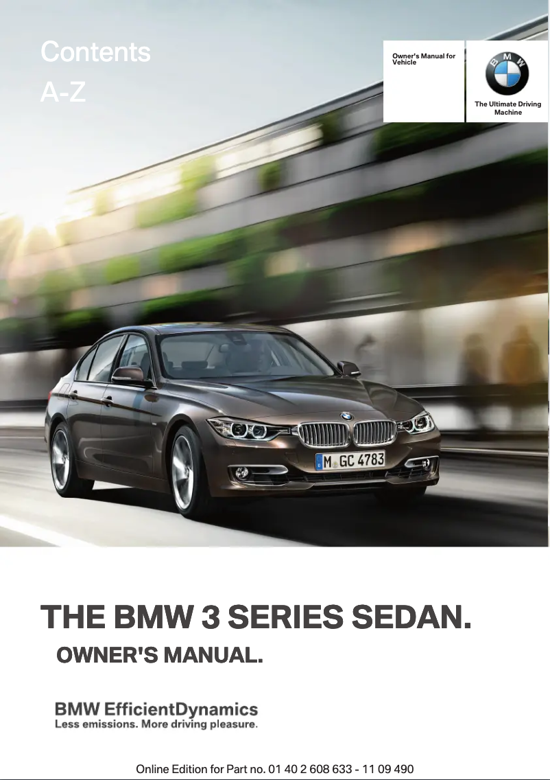 Imagen de la primera página del manual del dispositivo 335i (2011)