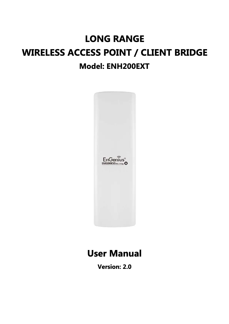 Imagen de la primera página del manual del dispositivo ENH200EXT