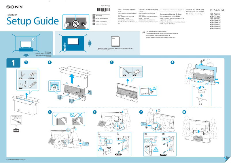 Imagen de la primera página del manual del dispositivo Bravia XBR-65X900F