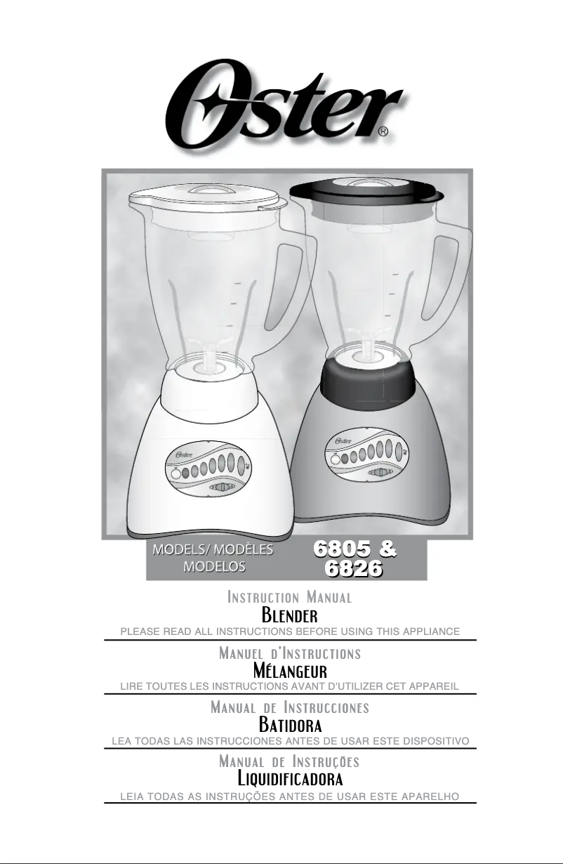 Página 1 del manual Manual de usuario Oster 6805