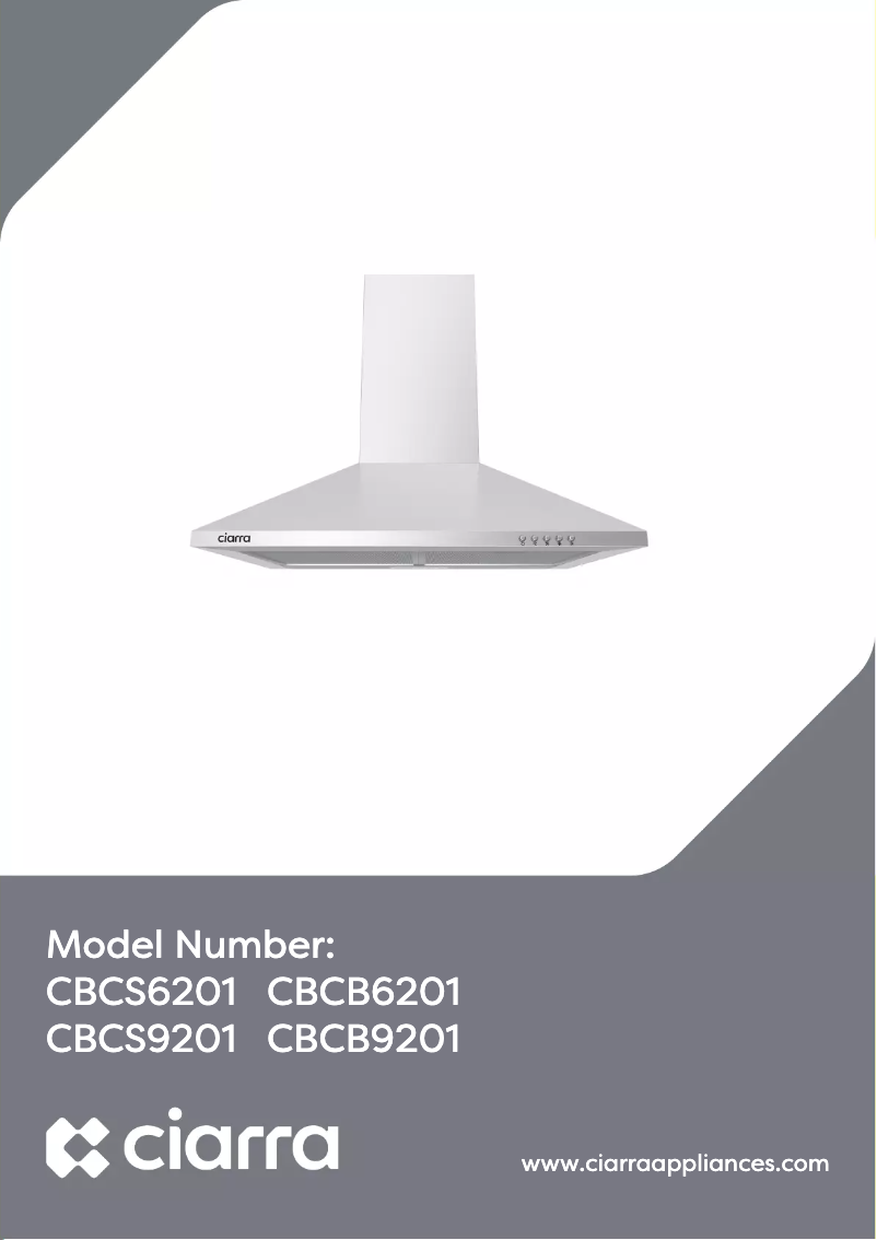 Página 1 del manual Manual de usuario Ciarra CBCB6201