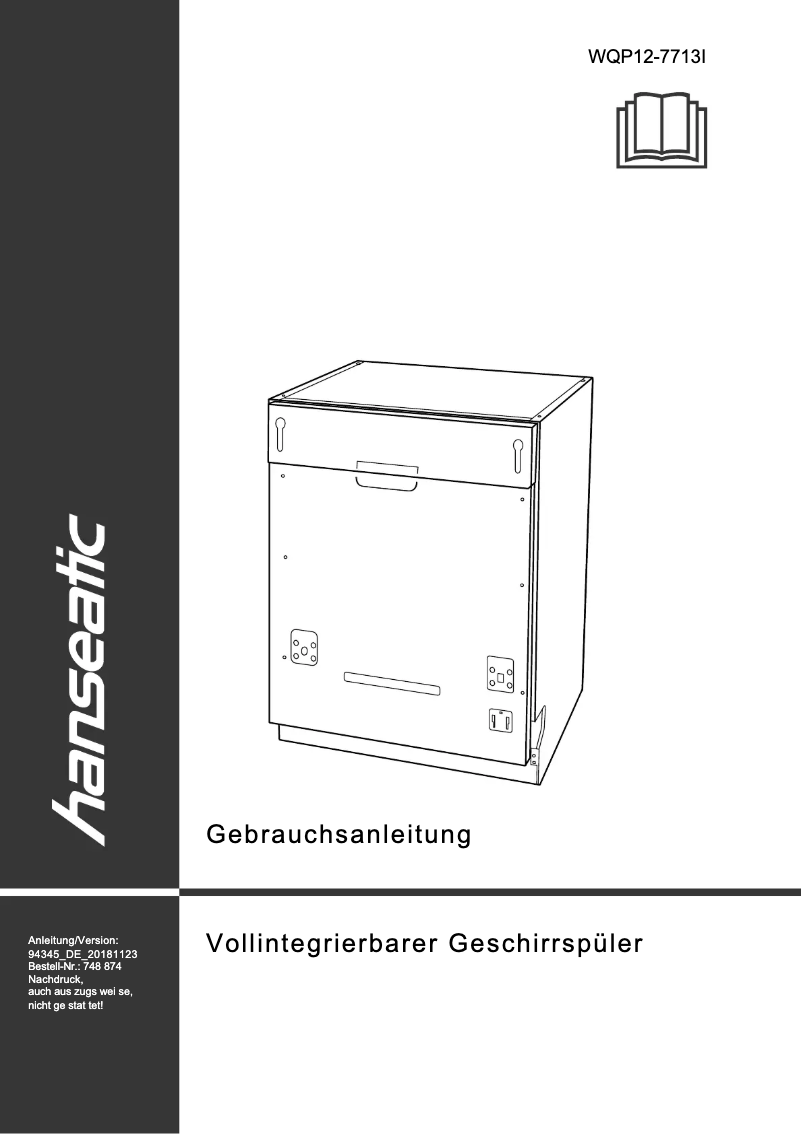 Página nº 1 - Manual de usuario Hanseatic WQP12-7713I