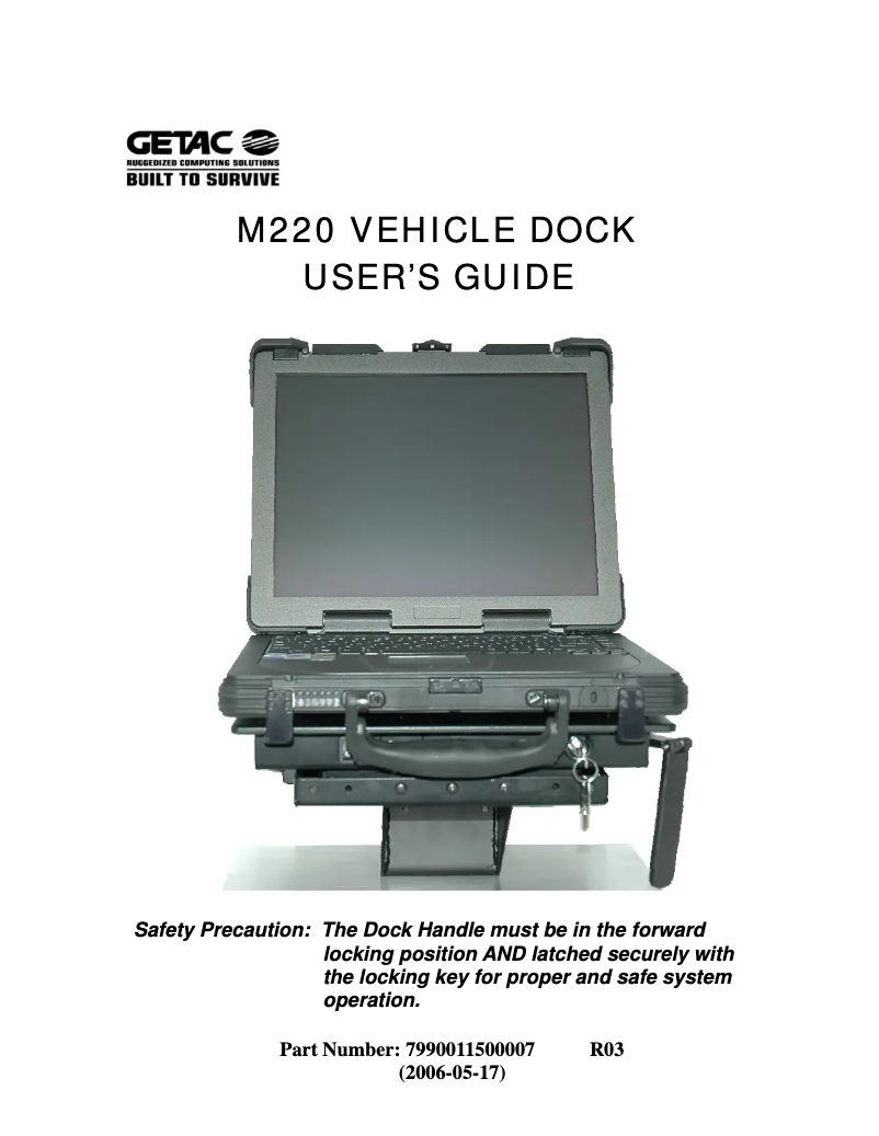 Página 1 del manual Manual de usuario Getac M220